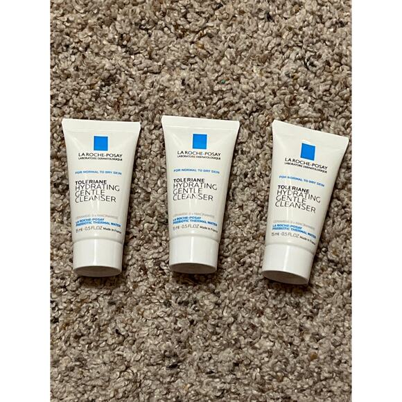 LOT La Roche Posay Toleriane Hydrating Gentle Cleanser .5 oz Sample Size NEW (3) - Picture 1 of 2